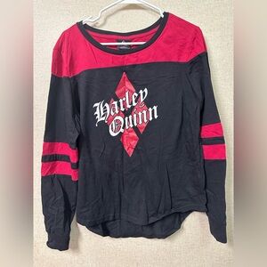 Harley Quinn Women's Long Sleeve Tee - Black & Red